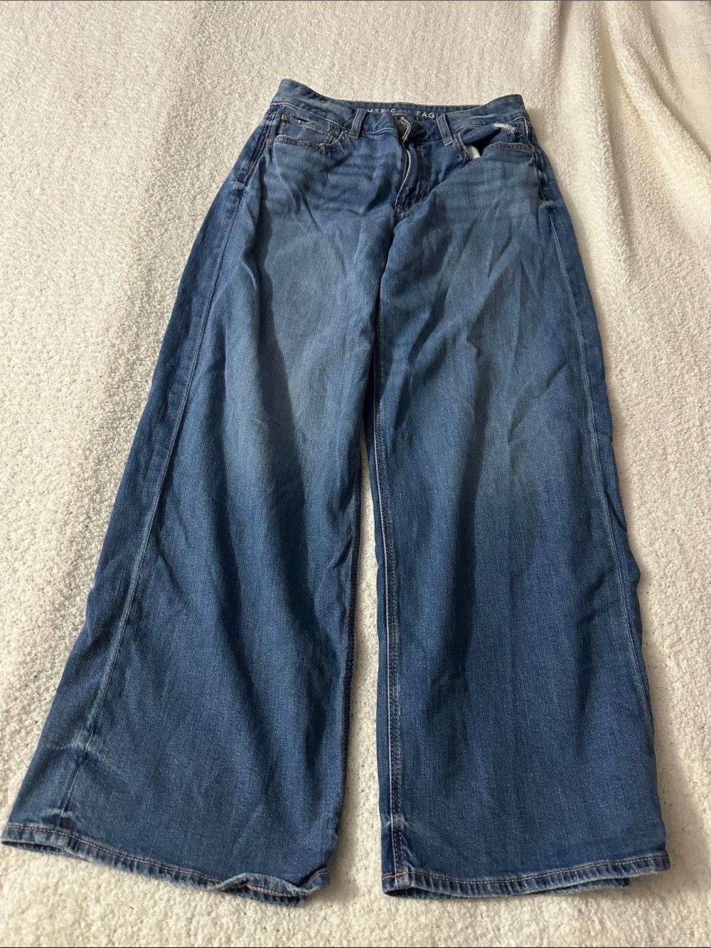 American Eagle Low rise baggy wide leg jeans size